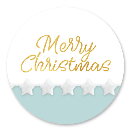 Merry christmas blauw wit